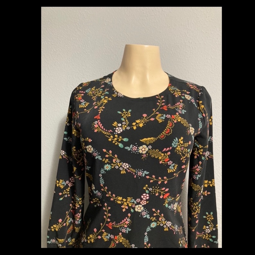 Loft Women Career Formal Long Sleeve Floral Dress - Picture 5 of 9